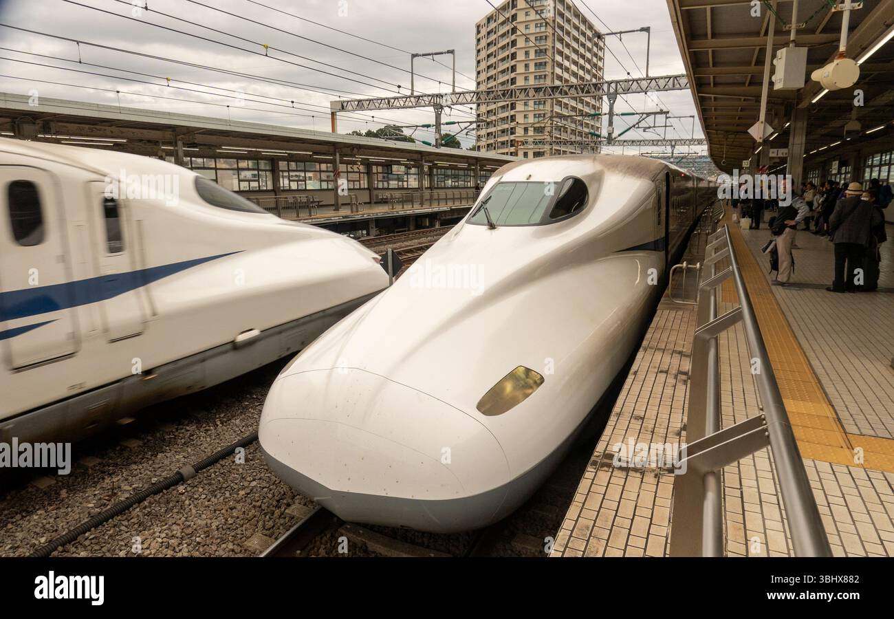 Tokaido Sanyo Shinkansen Bahngleise in Tokio Japan Stockfoto