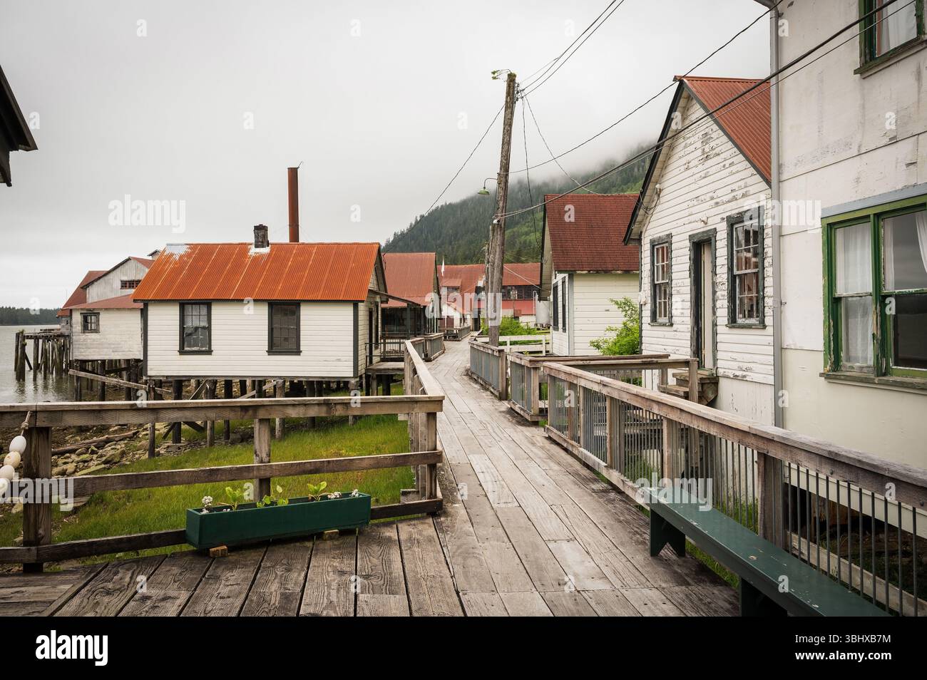Die North Pacific Cannery National Historic Site. Prinz Rupert British Columbia, Kanada. Stockfoto