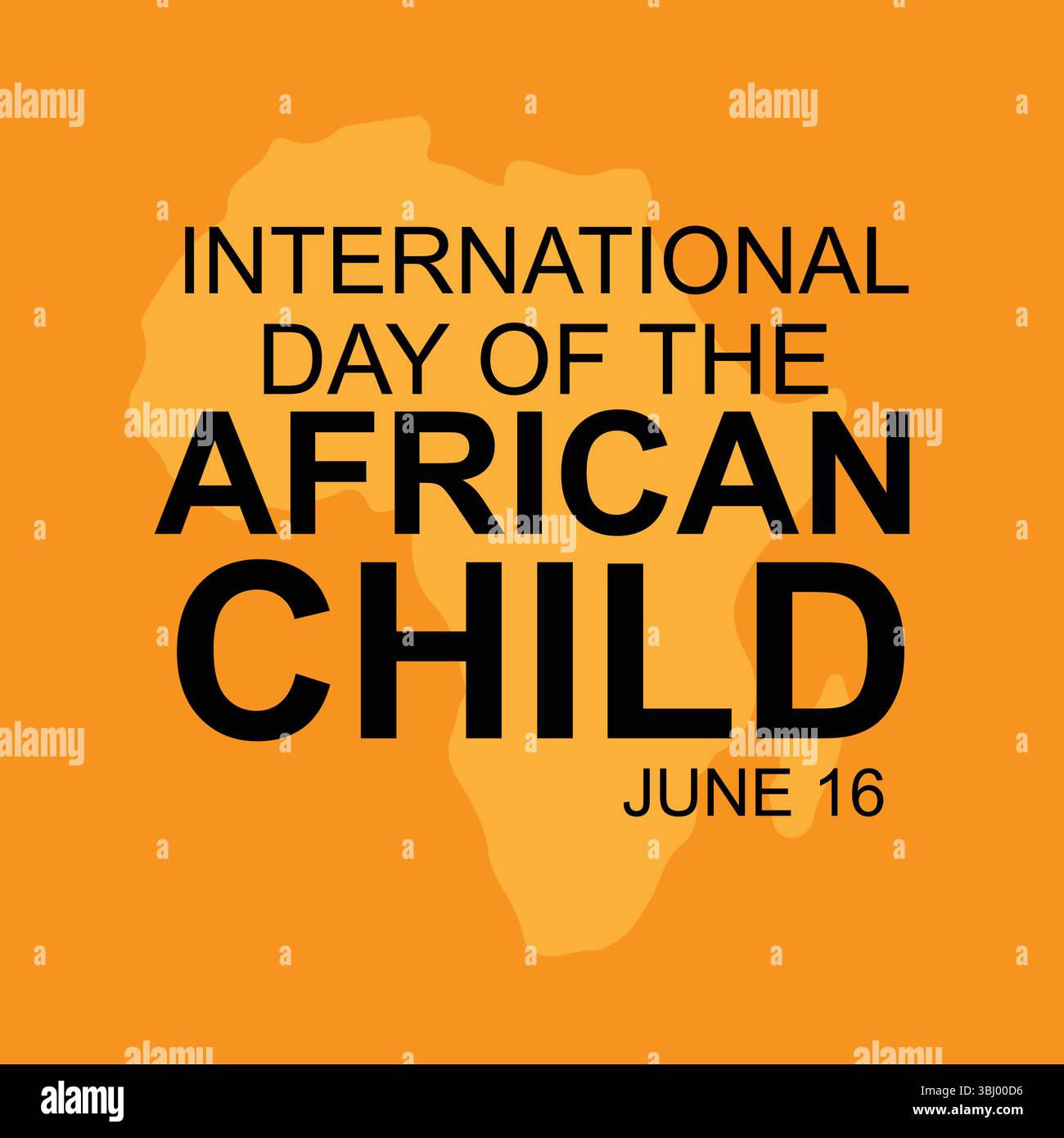 Internationaler Tag des afrikanischen Kindes Poster Stock Vektor