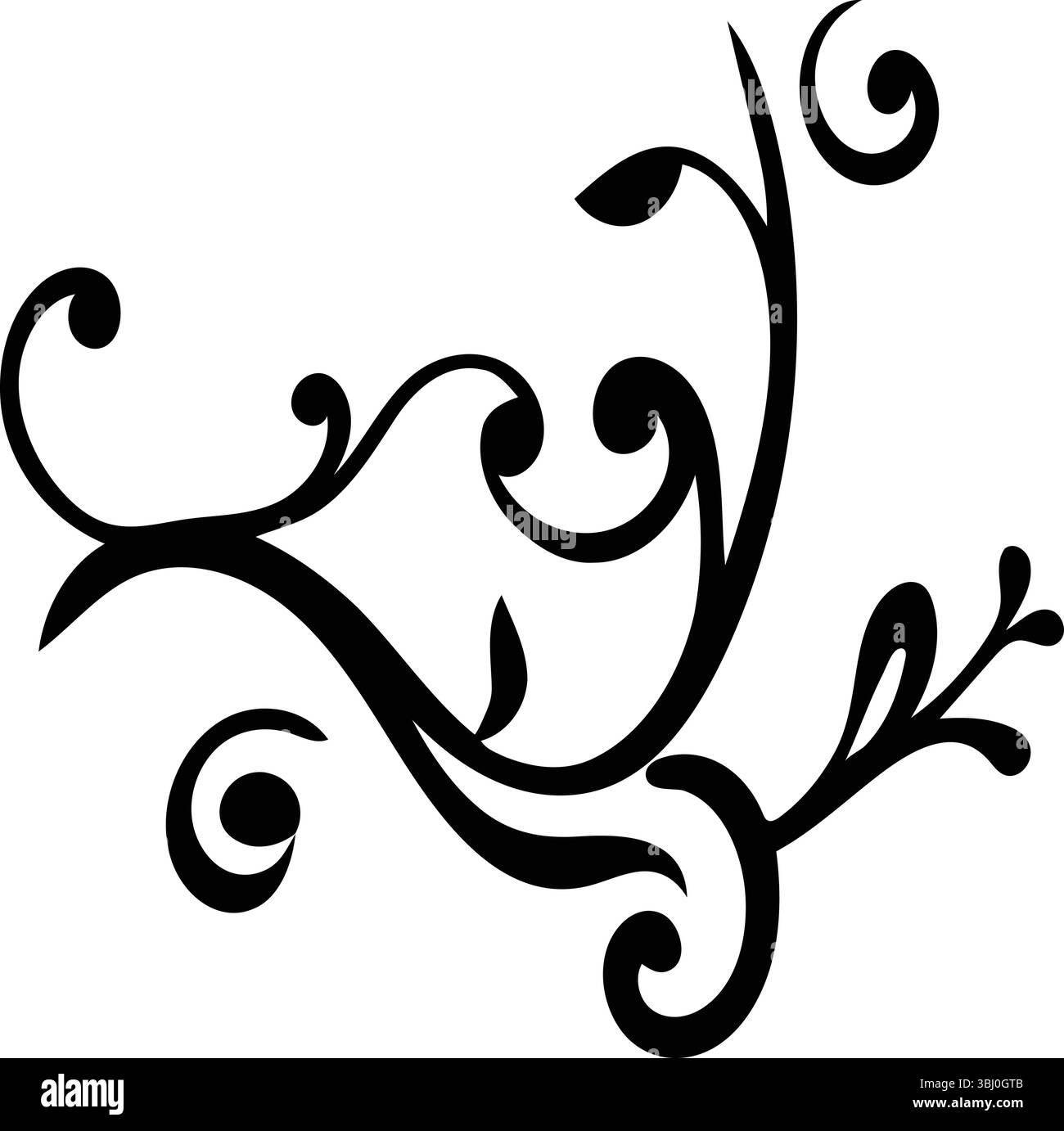 Elegantes Blumendesign – Dekoratives Blütenelement Stock Vektor