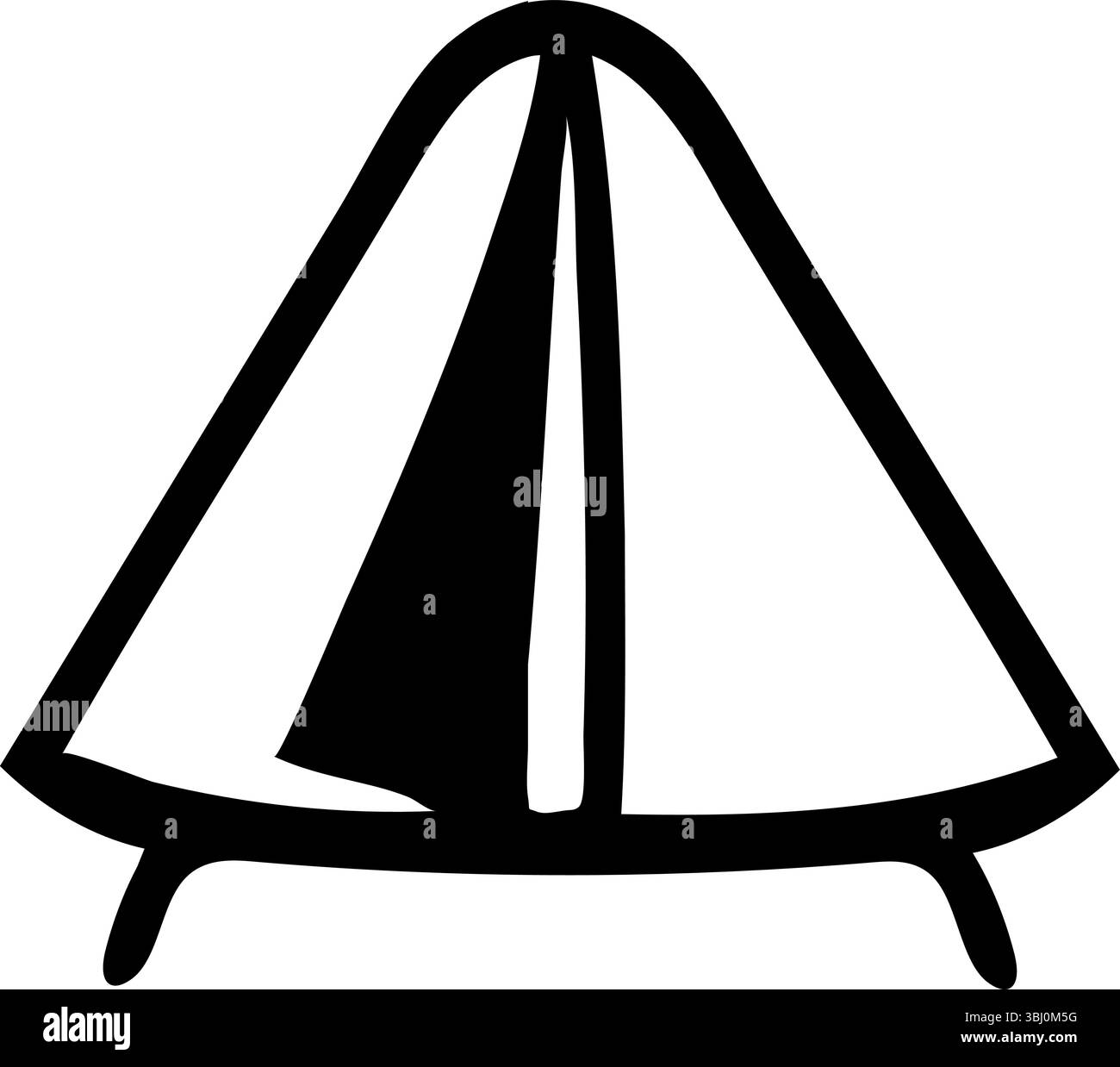 Simple Camping Zelt Icon - Outdoor Abenteuer und Erholung Symbol Stock Vektor
