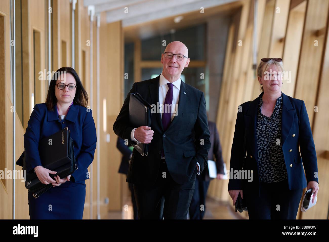 Edinburgh Schottland, Vereinigtes Königreich 12. Juni 2025. Erster Minister John Swinney im schottischen Parlament für erste Ministerfragen. Credit sst/alamy Live News Stockfoto