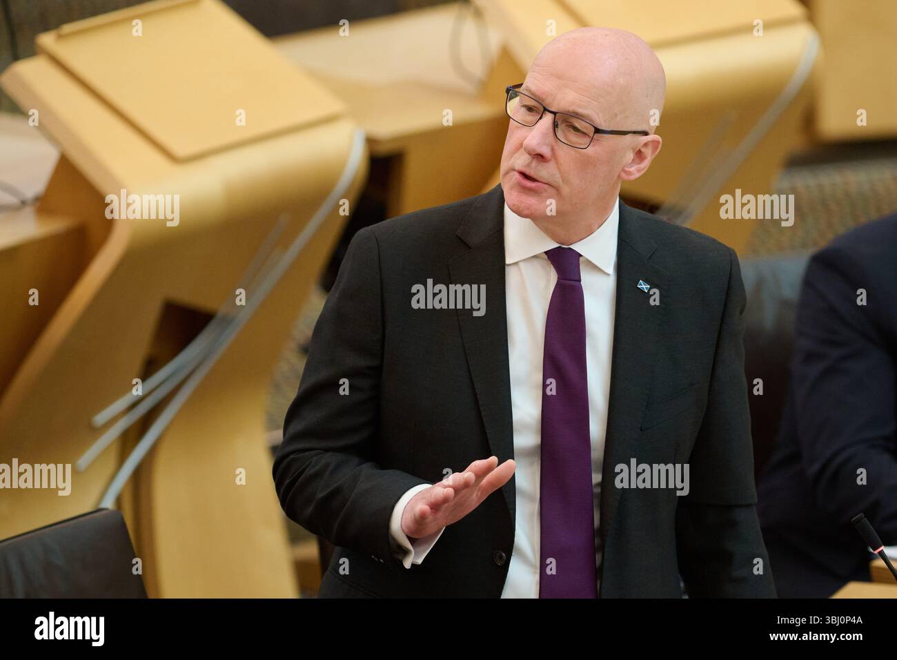 Edinburgh Schottland, Vereinigtes Königreich 12. Juni 2025. Erster Minister John Swinney im schottischen Parlament für erste Ministerfragen. Credit sst/alamy Live News Stockfoto