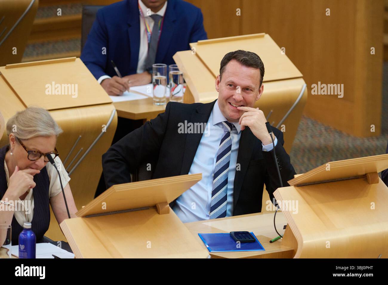 Edinburgh Schottland, Vereinigtes Königreich 12. Juni 2025. Russell Findlay im schottischen Parlament für erste Ministerfragen. Credit sst/alamy Live News Stockfoto