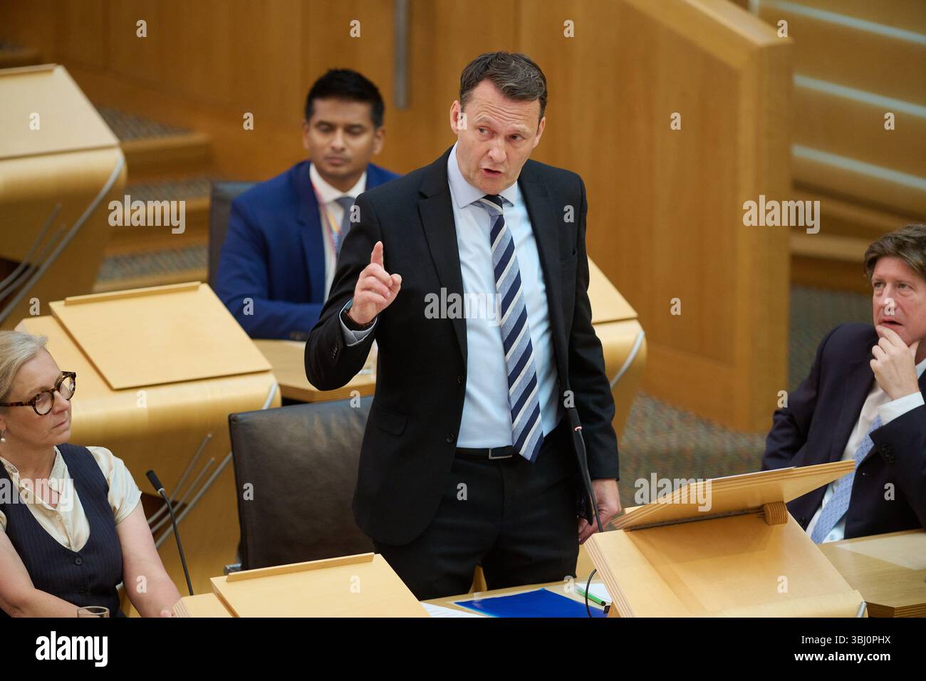 Edinburgh Schottland, Vereinigtes Königreich 12. Juni 2025. Russell Findlay im schottischen Parlament für erste Ministerfragen. Credit sst/alamy Live News Stockfoto