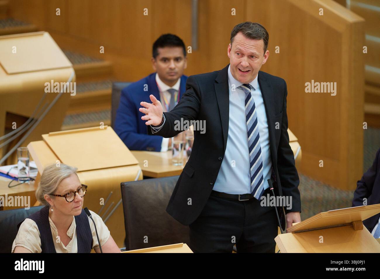 Edinburgh Schottland, Vereinigtes Königreich 12. Juni 2025. Russell Findlay im schottischen Parlament für erste Ministerfragen. Credit sst/alamy Live News Stockfoto