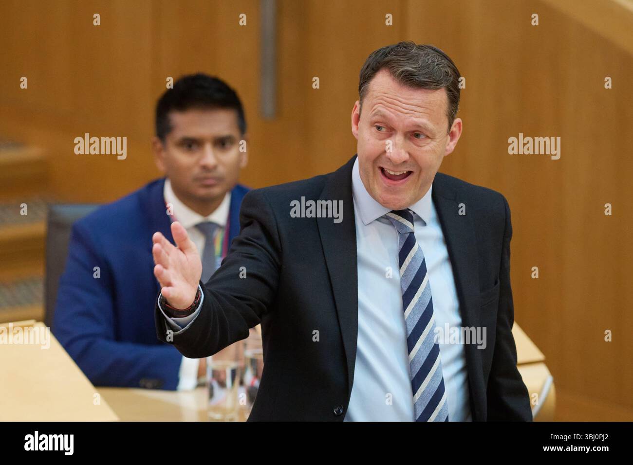 Edinburgh Schottland, Vereinigtes Königreich 12. Juni 2025. Russell Findlay im schottischen Parlament für erste Ministerfragen. Credit sst/alamy Live News Stockfoto