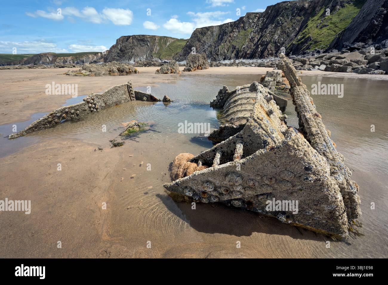Wrack der Bellem bei Northcot Mouth vor über 100 Jahren Stockfoto