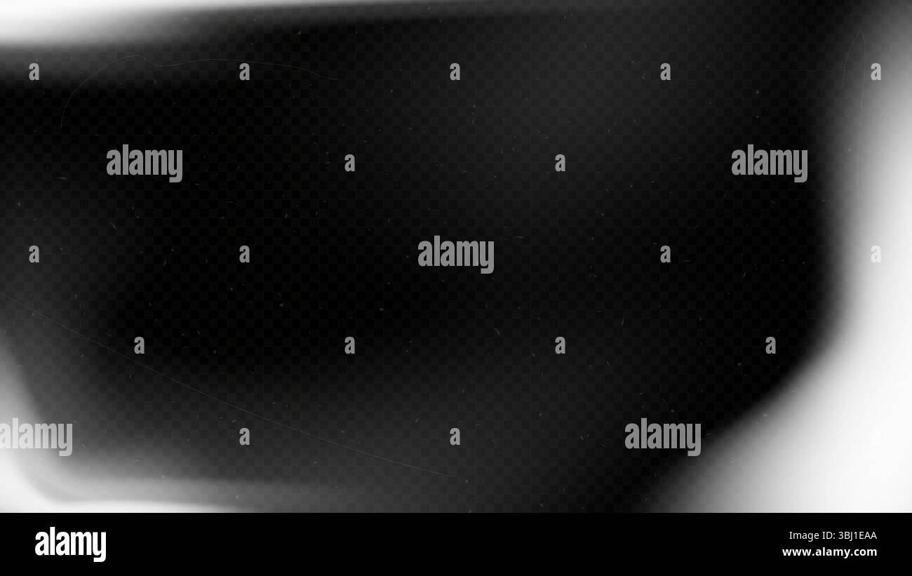 Vintage-Filmrahmen mit Körnung, Kratzern und Staub. Noir-inspiriertes Overlay mit Retro-Textur und kinematografischer Vignette. Ideal für Horrorposter, alte Filmeffekte oder Grunge-Videohintergründe. Stock Vektor