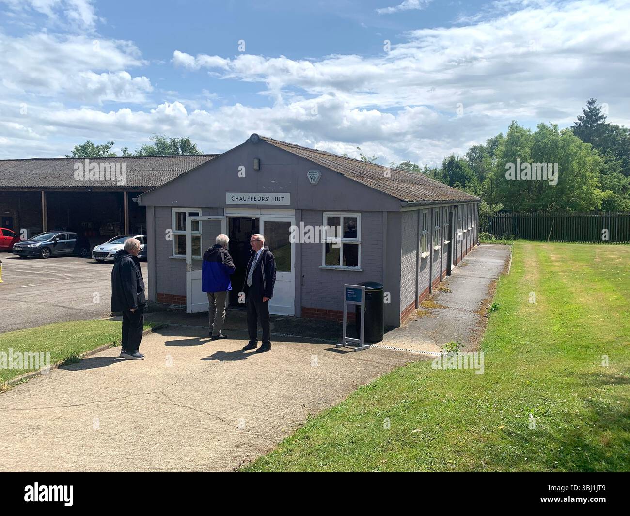 Bletchley Park Haus Kriegsbüros geheim Platz versteckt Milton Keynes The Bombe berühmte Militärsoldaten Navy Army Luftwaffe Nachahmung Spielfilm - Smartphone-aufgenommenes Stockfoto