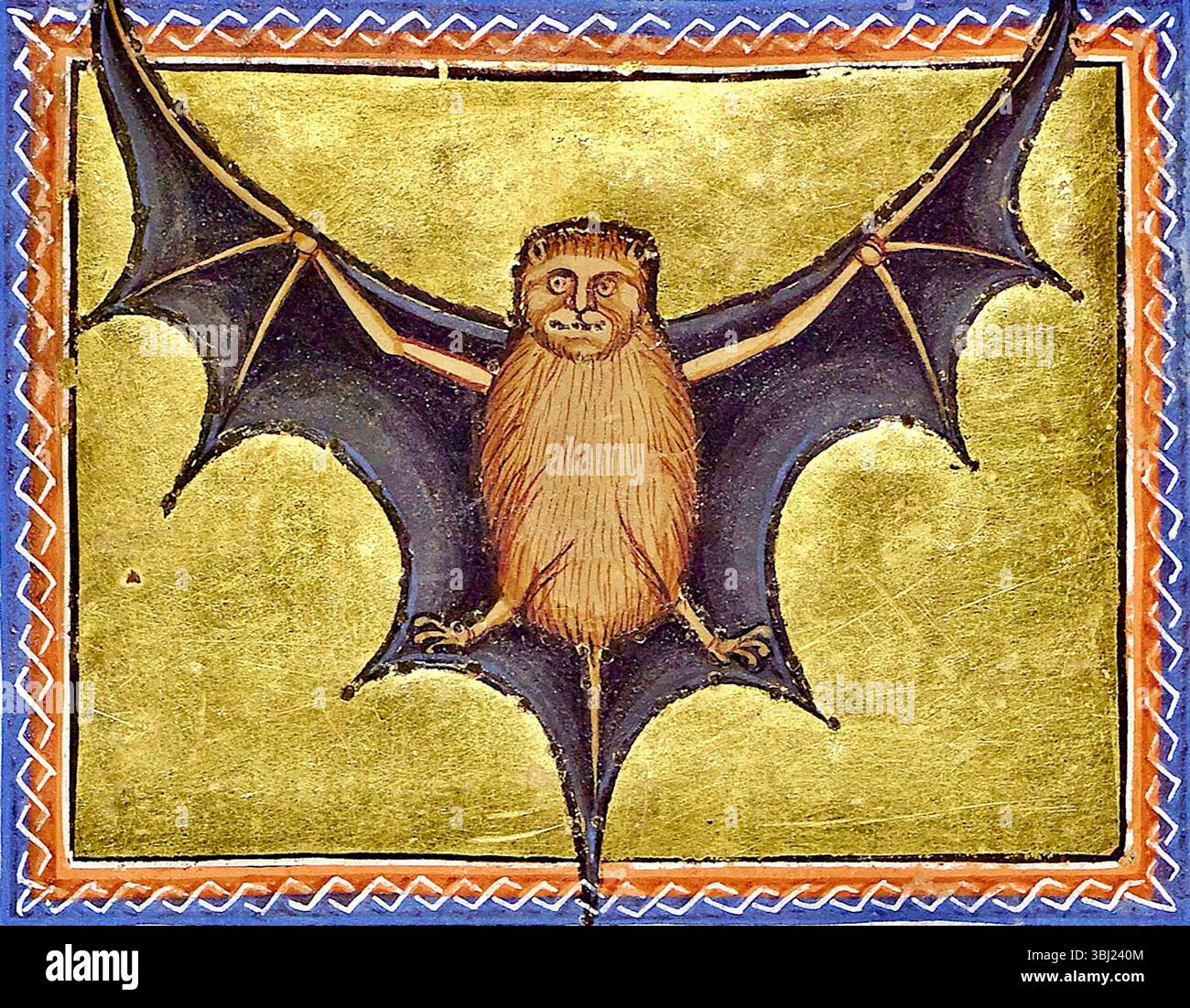 Aberdeen Bestiary - Bat - 1542 Stockfoto
