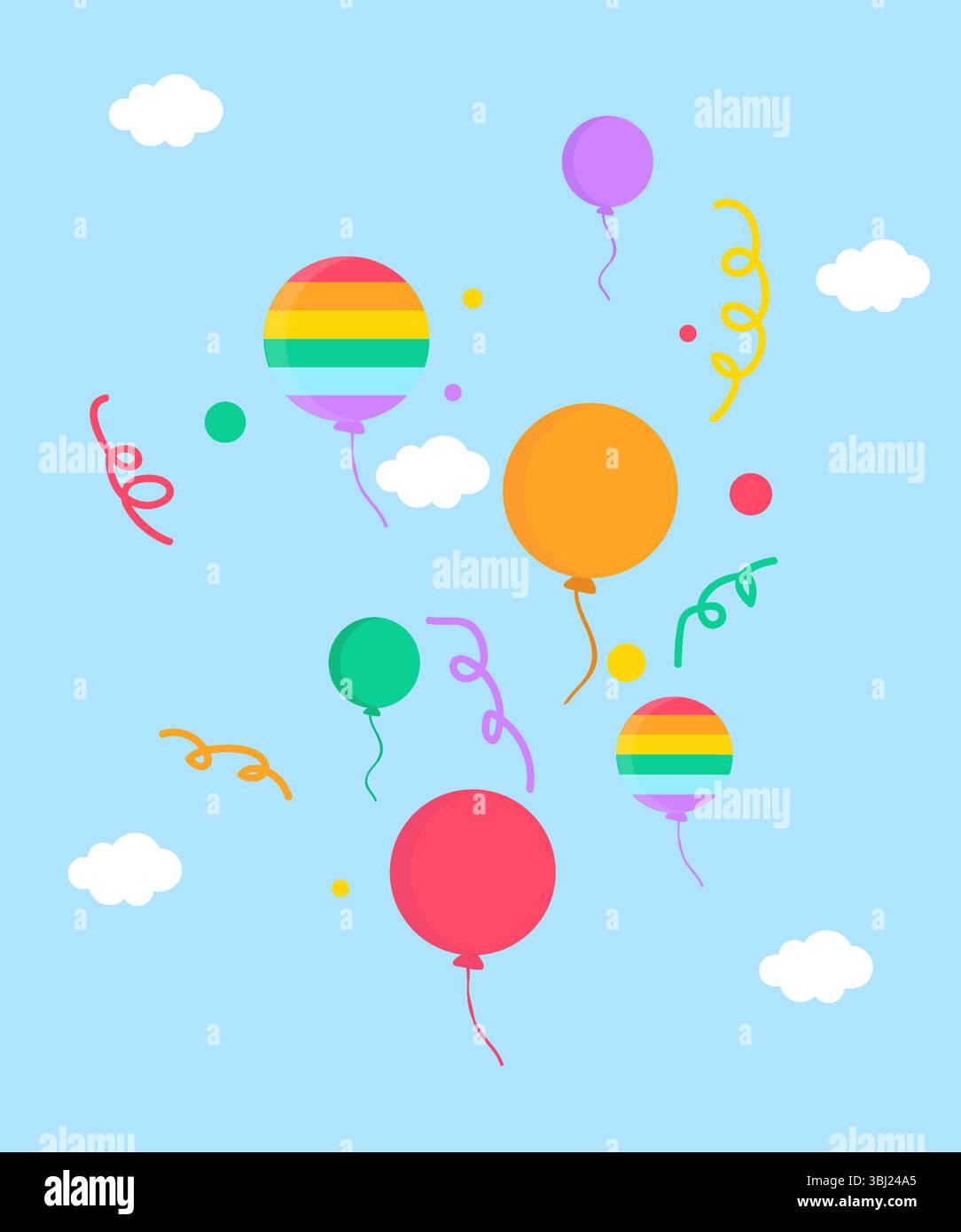 LGBT Pride Rainbow Ballons für Inclusive Celebration festliche Freude Stock Vektor