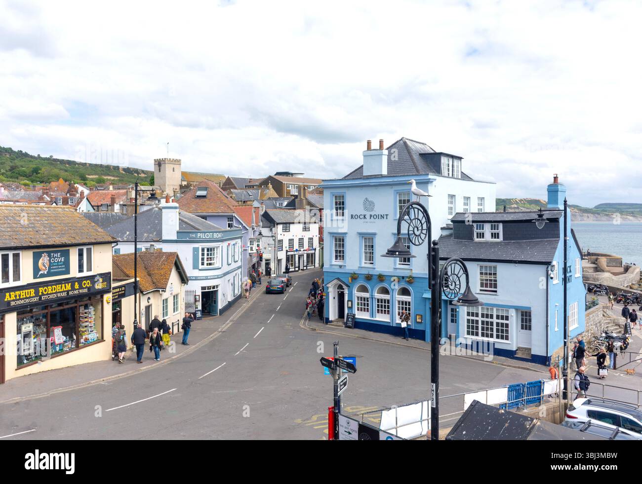 Broad Street, Lyme Regis, Dorset, England, Großbritannien Stockfoto