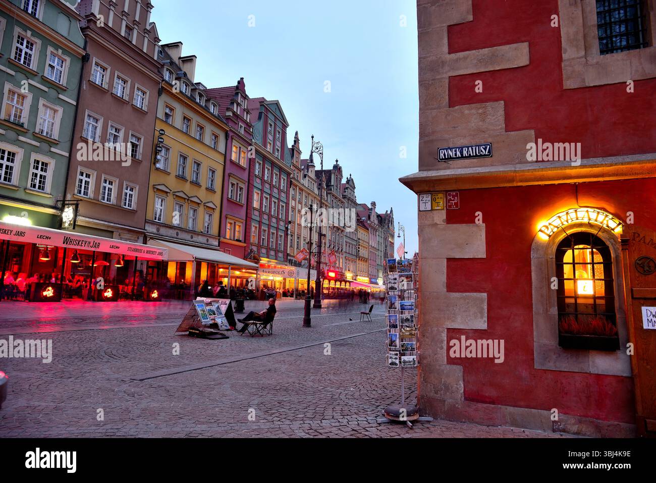 Haupt- oder Marktplatz (Rynek) von Breslau (Breslau), Schlesien, Polen Stockfoto