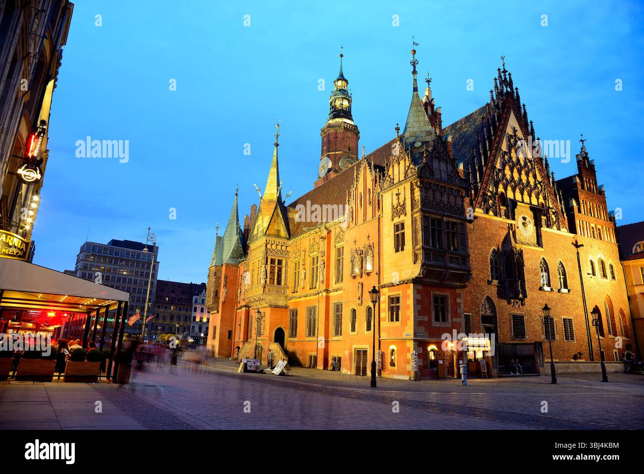 Haupt- oder Marktplatz (Rynek) von Breslau (Breslau), Schlesien, Polen Stockfoto