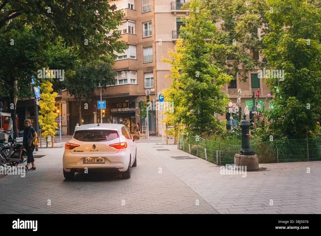 Barcelona Sommerstraßen Stockfoto