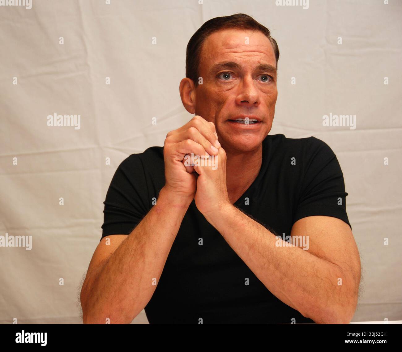 Jean-Claude Van Damme beim Pressejunket für „The Expendables 2“ in Los Angeles - 4. August 2012 Stockfoto