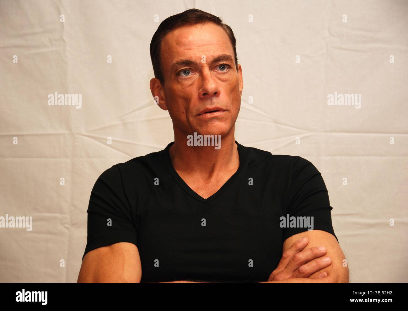Jean-Claude Van Damme beim Pressejunket für „The Expendables 2“ in Los Angeles - 4. August 2012 Stockfoto