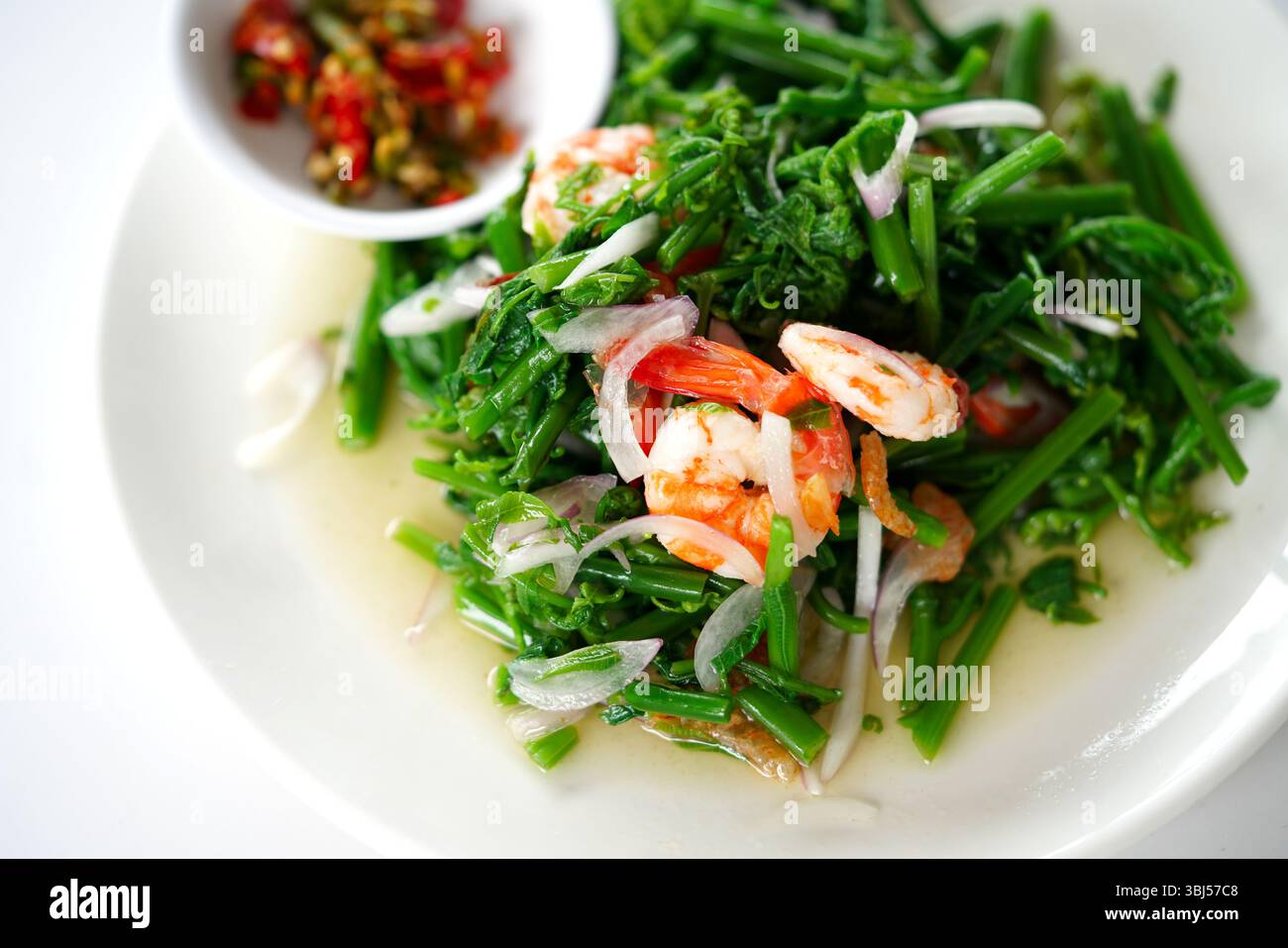 Pflanzliche Farn wrzigen Salat Stockfotografie - Alamy