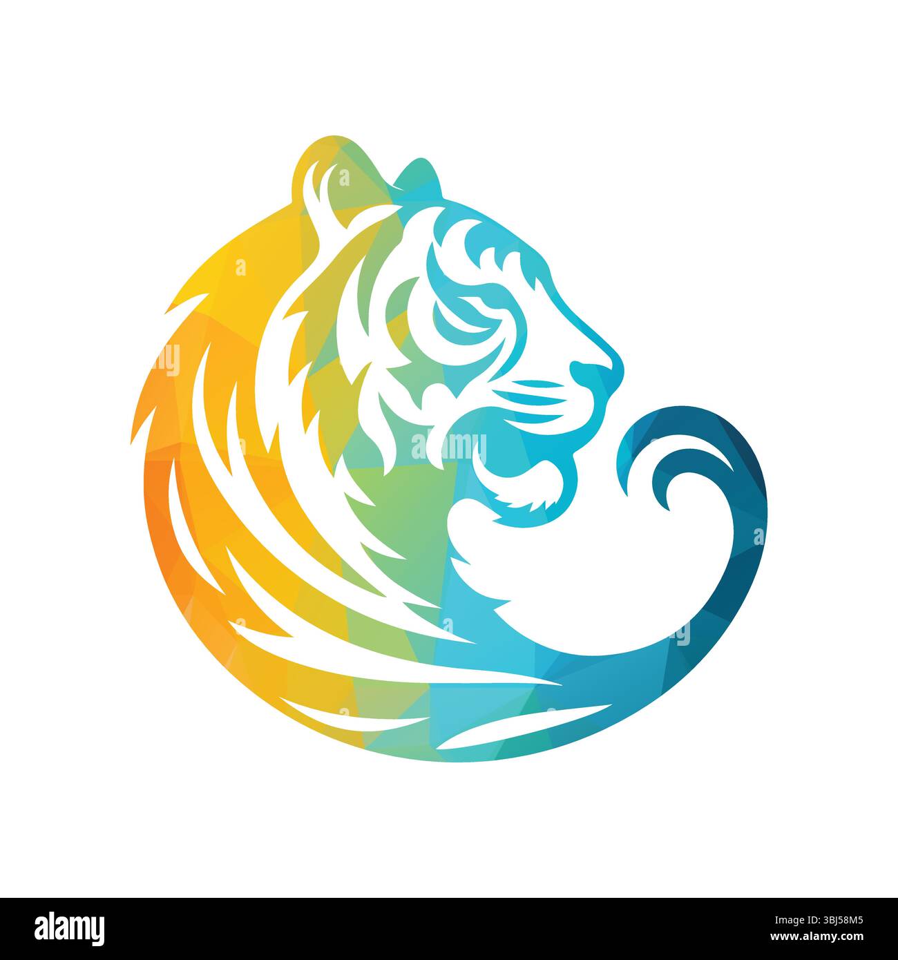 Roaring Tiger Logo Design Vektor Illustration Stock Vektor