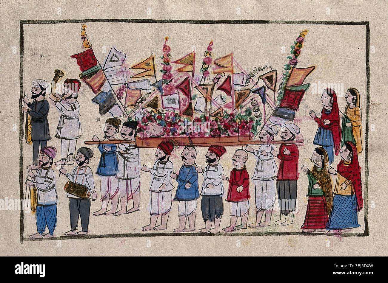 Ein Trauerzug. Stockfoto