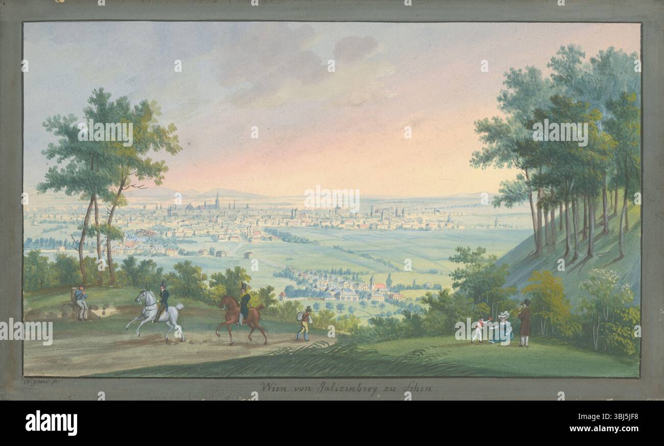Blick auf Wien, 1800-1820. Stockfoto