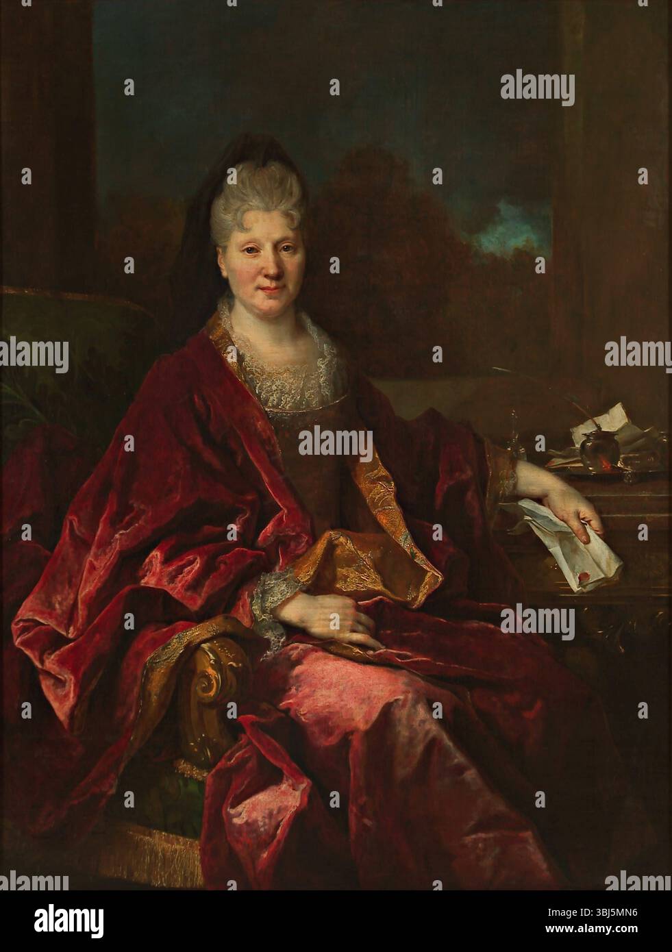 Porträt von Marquise de la Roche Boussau. Gefunden in der Sammlung des Museo de Arte de Ponce. Stockfoto