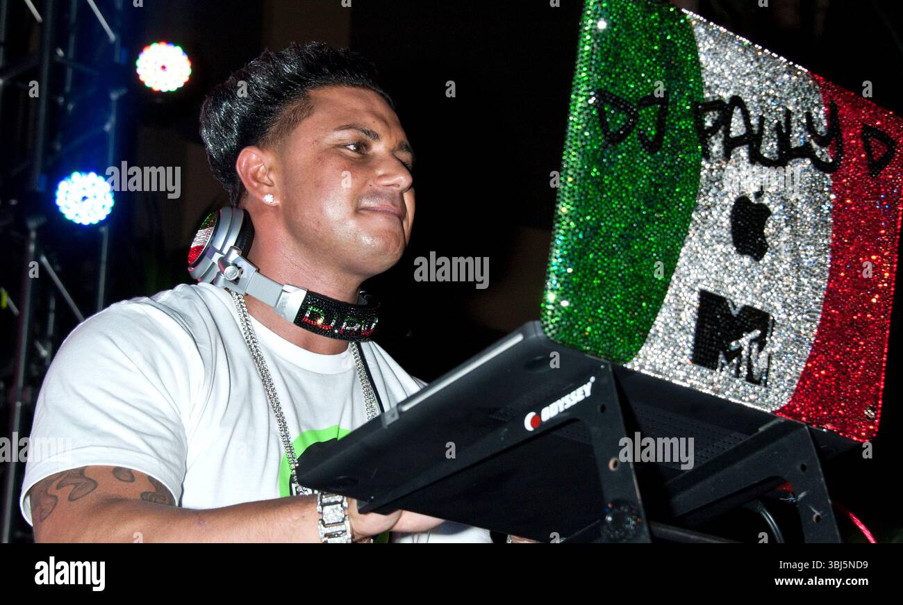 Paul Delvecchio alias DJ Pauly D im Pool After Dark im Harrah's Resort in Atlantic City, New Jersey - 07. Juli 2012 Stockfoto