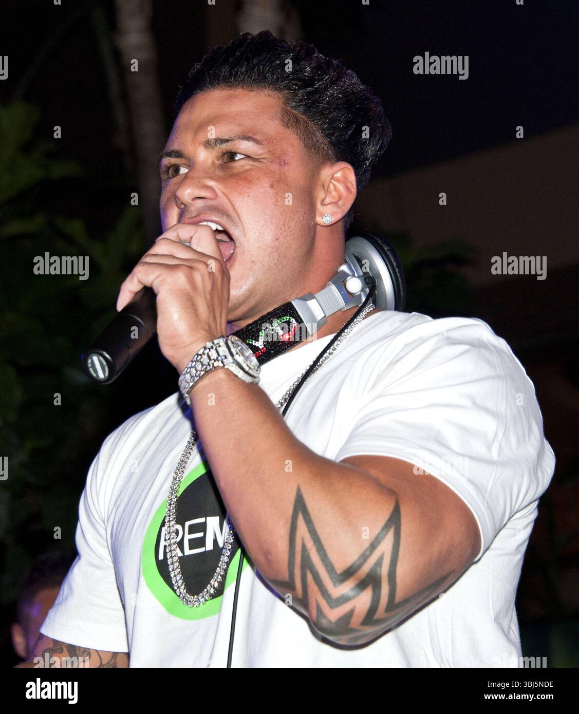 Paul Delvecchio alias DJ Pauly D im Pool After Dark im Harrah's Resort in Atlantic City, New Jersey - 07. Juli 2012 Stockfoto