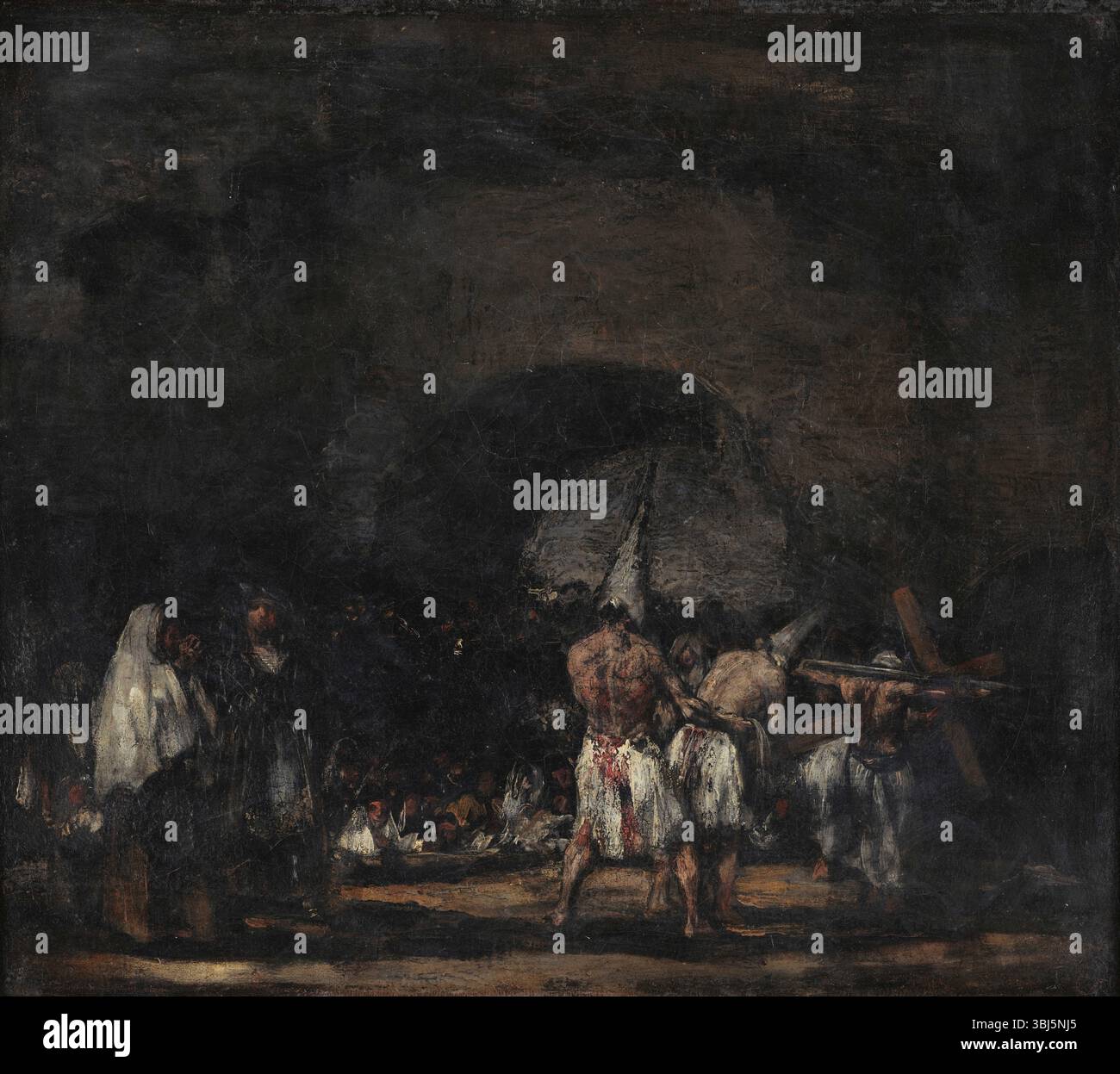 Szene mit Flagellants, 1808. Gefunden in der Sammlung des Museo Nacional de Bellas Artes de Buenos Aires. Stockfoto