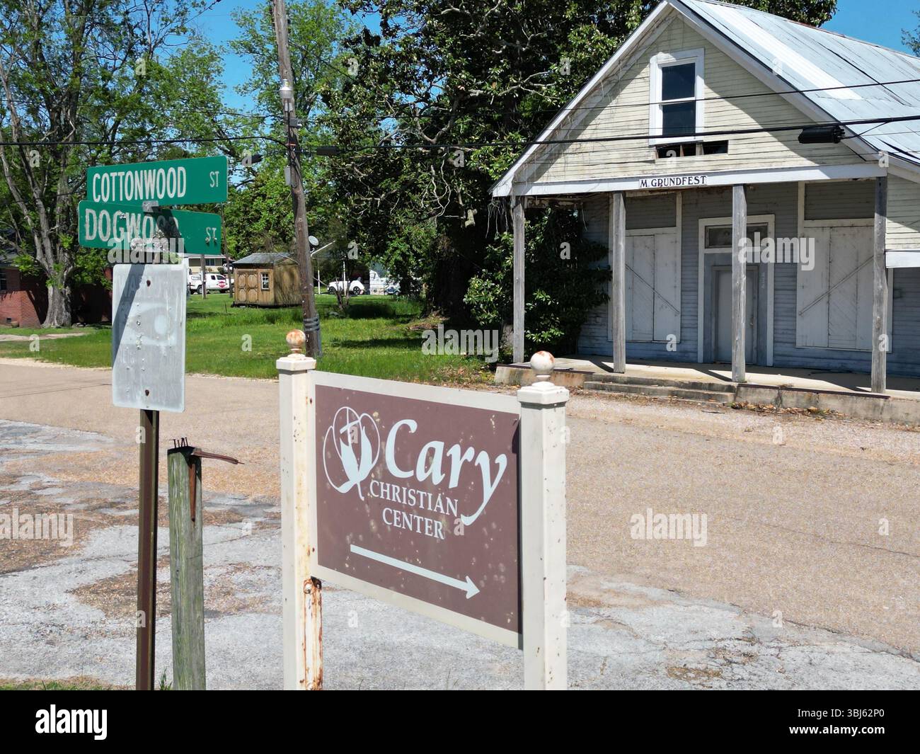 Cary Mississippi USA 22. April 2024 Cotton Gin Town aus den 1800er Jahren Editorial 1003 Stockfoto