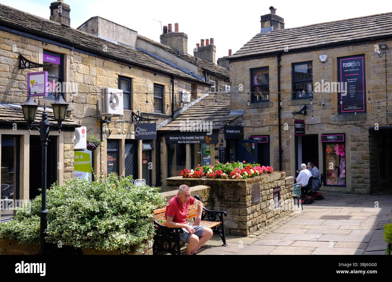 Einkaufsviertel, Otley, Yorkshire Stockfoto