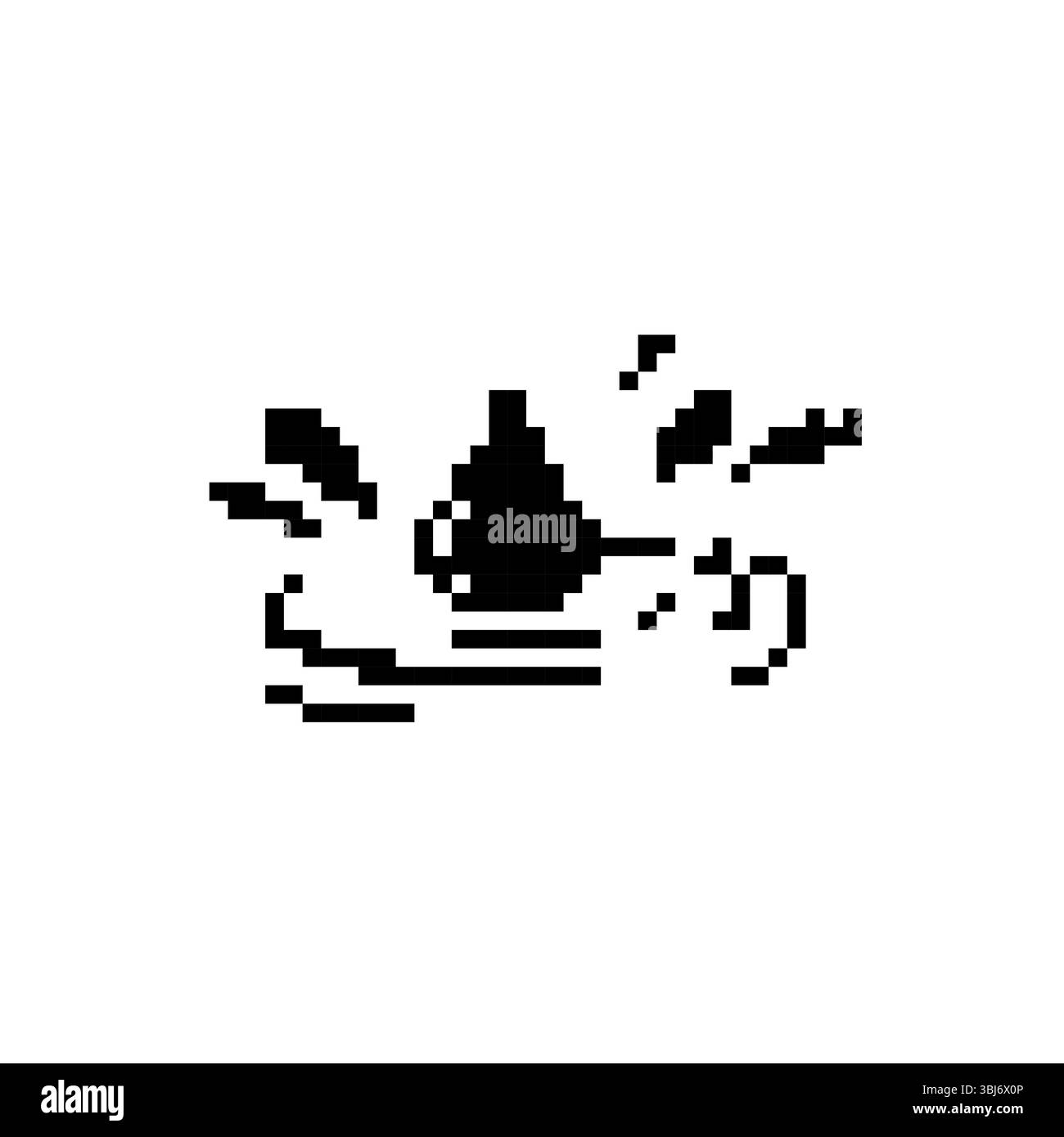 Mosaik-Pixel-Kunst mit Comic-Stil und Tropfen für humorvolles oder emotionales Design Stock Vektor