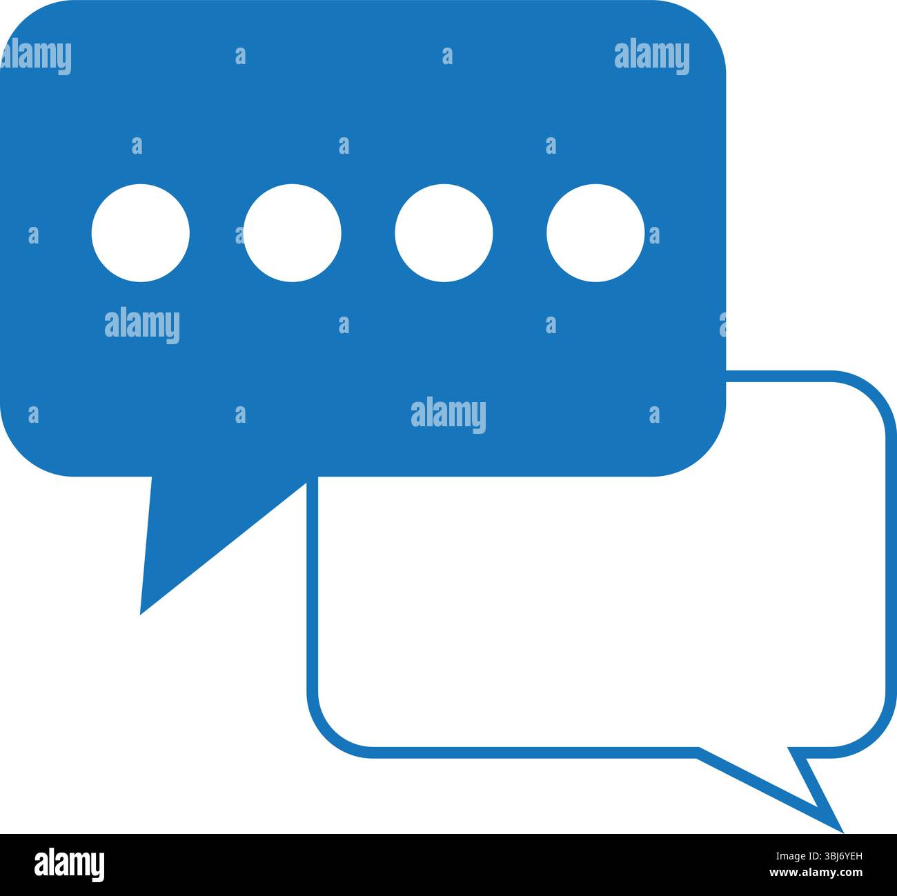 Chat-Symbole – minimale Sprachblasensymbole für das Design von Messaging und Kommunikation – UI/UX Stock Vektor