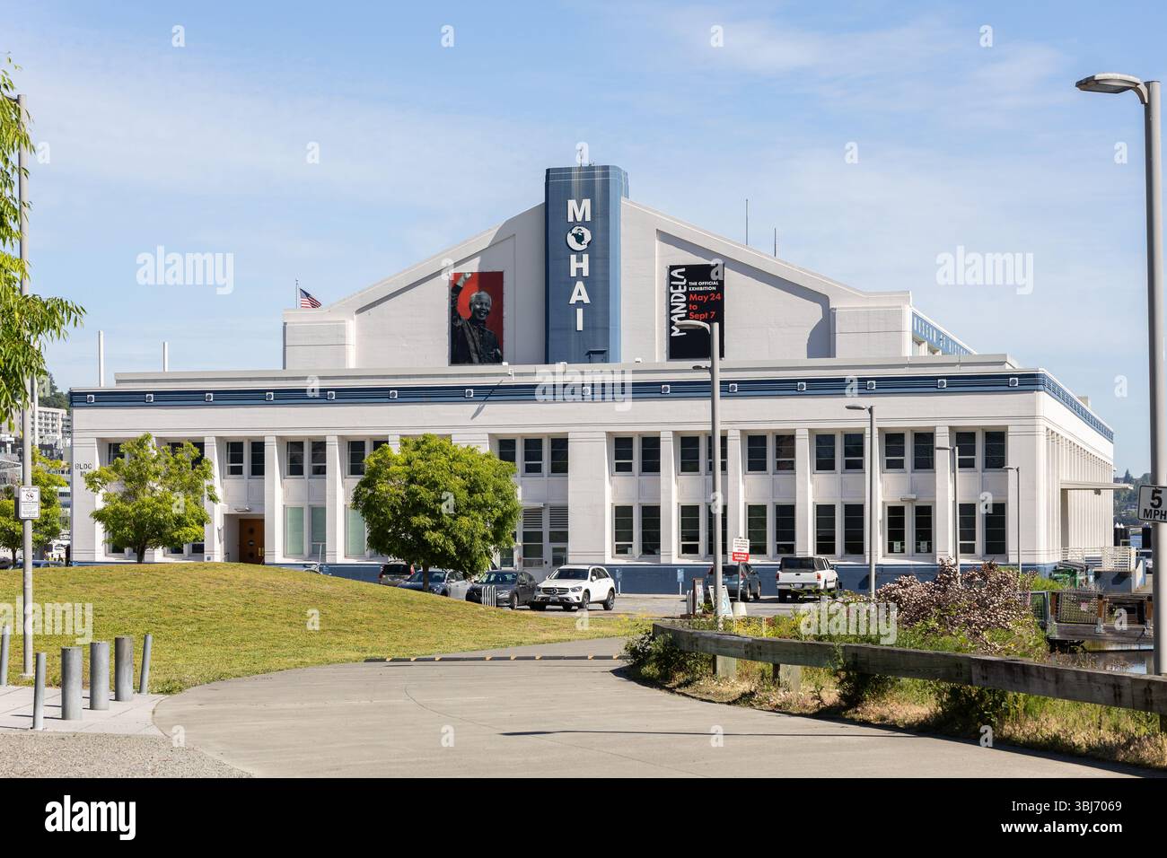 Das Museum of History and Industry (MOHAI) ist ein Geschichtsmuseum im Stadtteil South Lake Union in der Innenstadt von Seattle. Stockfoto