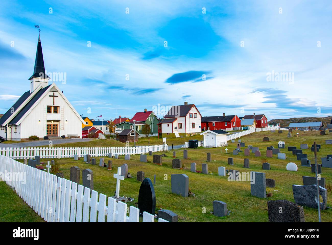 Friedhof von Bugoynes - Norwegen Stockfoto
