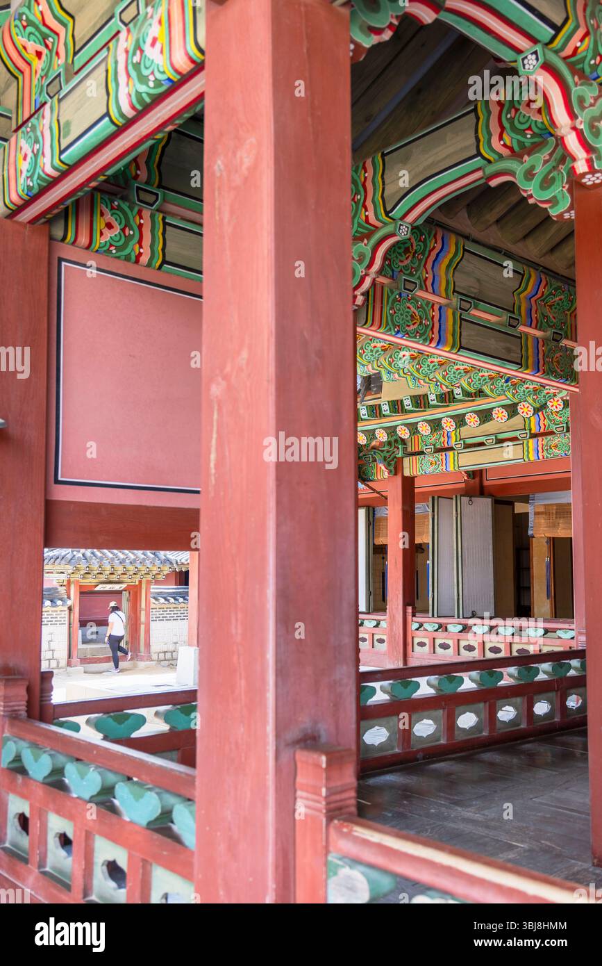 Jangnakdang Halle der Hwaseong Festung (UNESCO-Weltkulturerbe), Suwon, Provinz Gyeonggi, Südkorea Stockfoto