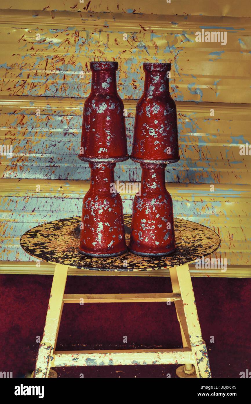 Karnevalsmilchflaschenspiel Stockfoto