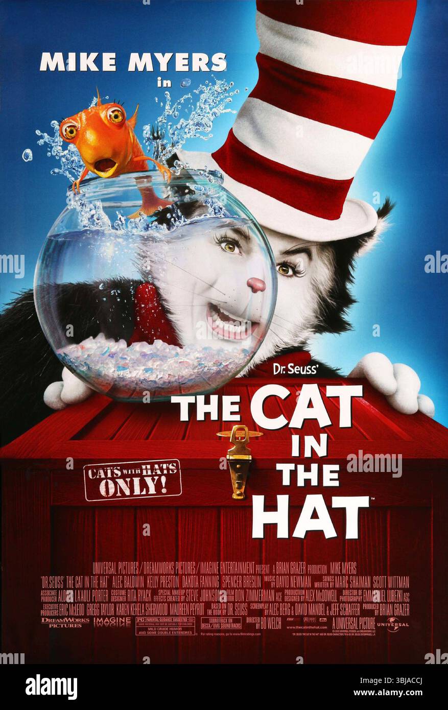 Die Katze im Hut-Poster Mike Myers Stockfoto