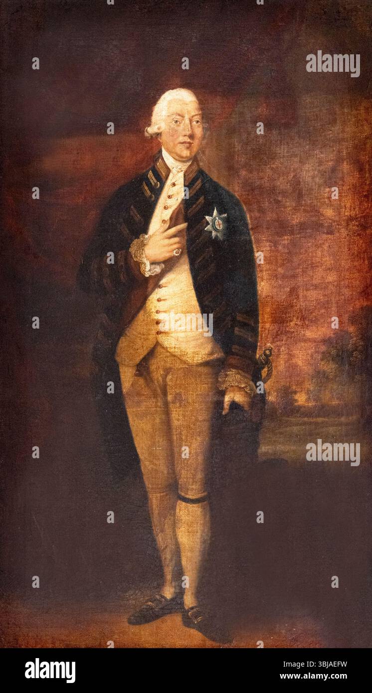 Porträt von König Georg III., 1738 d. 1820, König von Großbritannien und Irland 1760–1820. Sie litten an psychischen Erkrankungen. Haus Hannover. Stockfoto