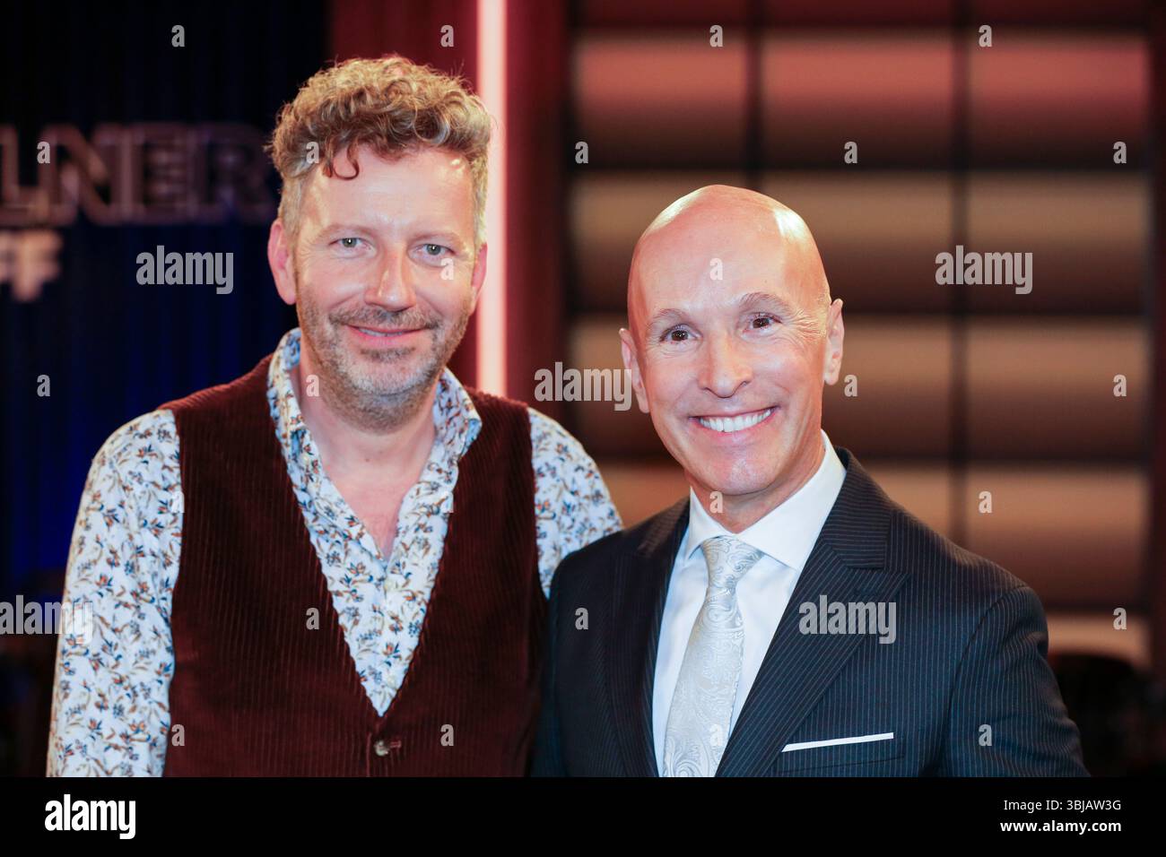 Thorsten Schorn und Michael Begasse bei der Aufzeichnung der WDR-Talkshow 'Kölner Treff' im WDR Studio BS 3. Köln, 03.05.2024 Stockfoto