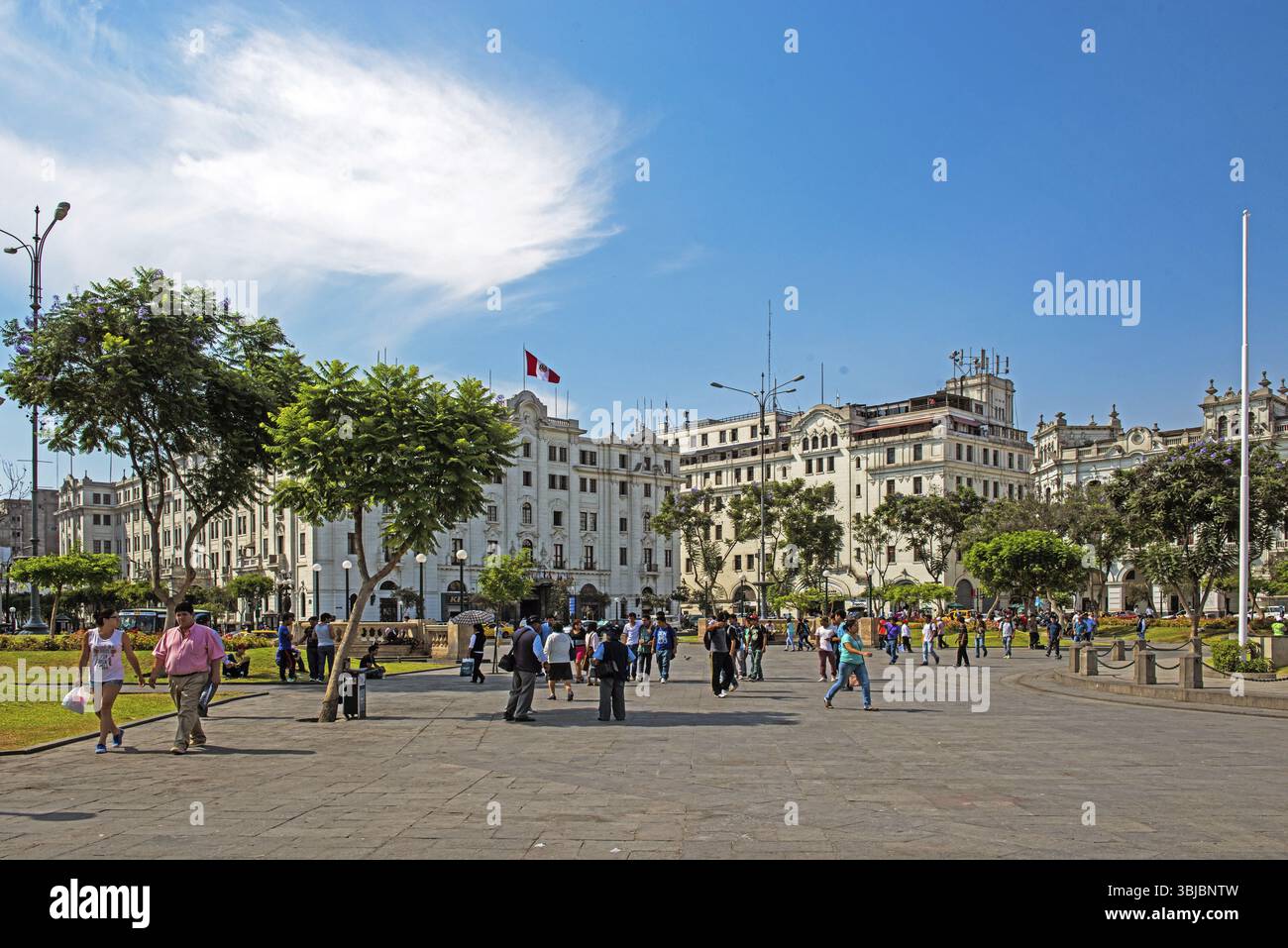 Plaza San Martin in Peru Stockfoto