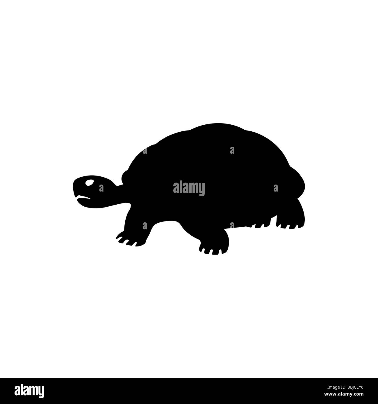 Schildkröte oder Schildkröte Silhouette Vektor-Symbol Stock Vektor