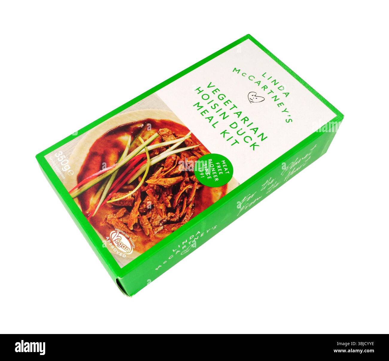Linda McCartneys vegetarisches Hoisin-Entenmahlset auf Pflanzenbasis Stockfoto