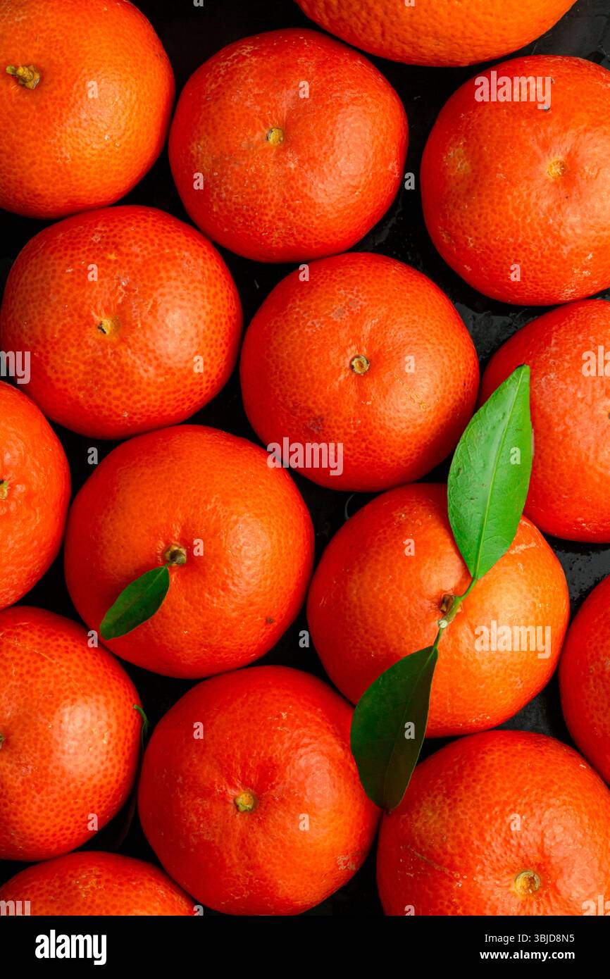 Clementine-Obst, leckeres Winterfrucht. Stockfoto
