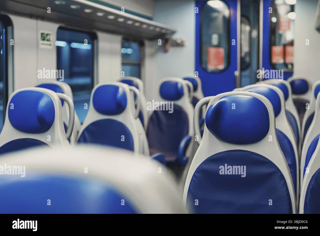 Innenansicht des Doppeldeckerzuges Stockfoto