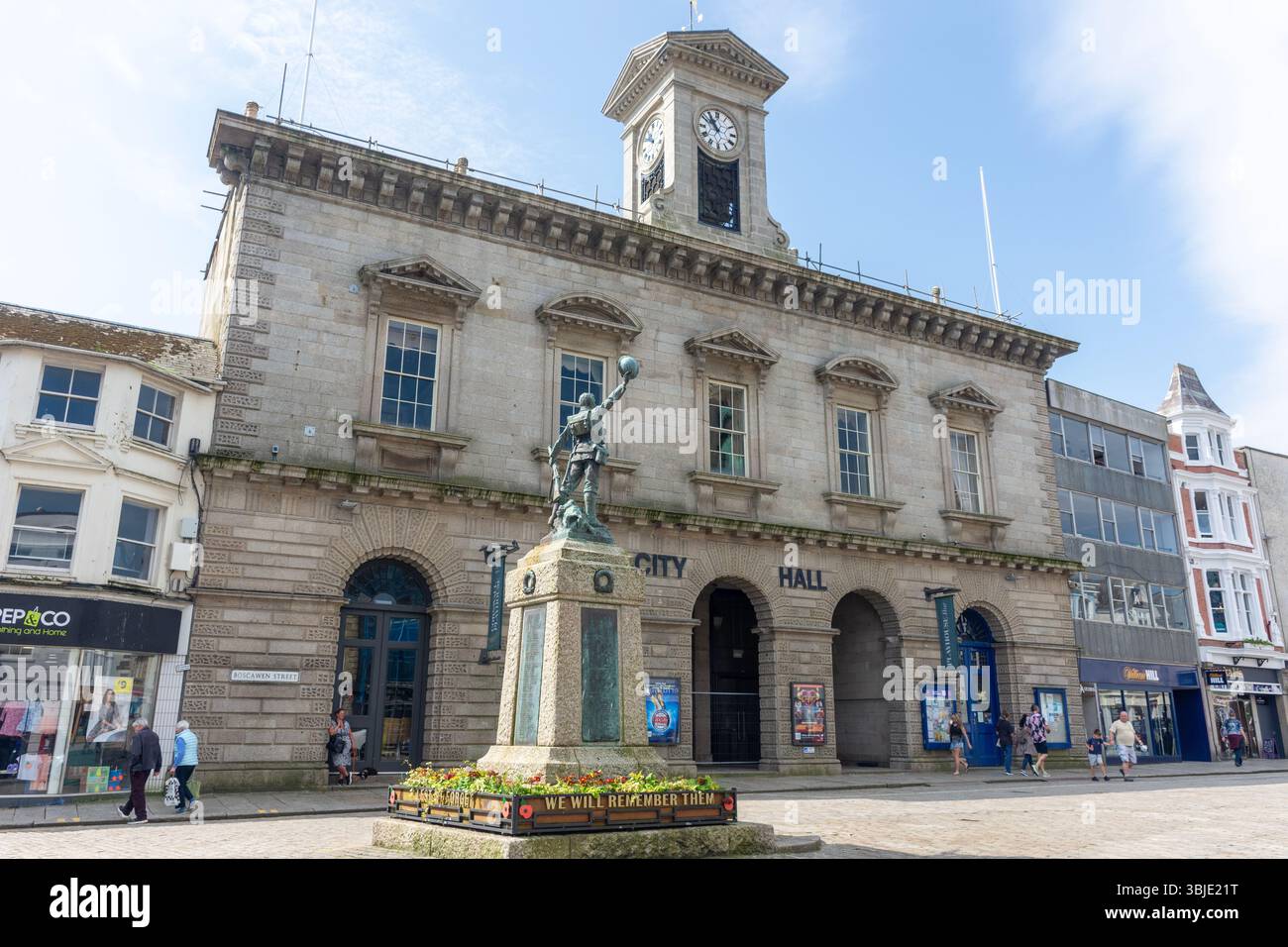 Stadtverwaltung Von Truro, Gemeindegebäude, Boscawen Street, Truro, Cornwall, England, Vereinigtes Königreich Stockfoto