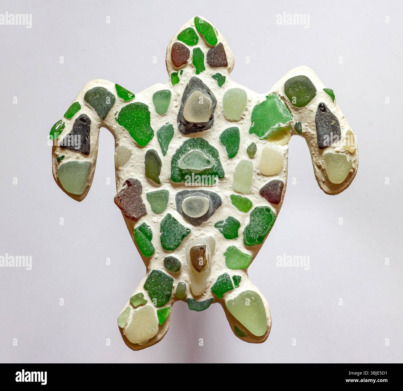 Schildkrötenfigur aus Meeresglas Stockfoto