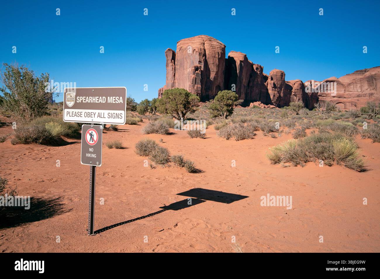 Speerspitze Mesa im Monument Valley Navajo Tribal Park, Arizona, USA Stockfoto