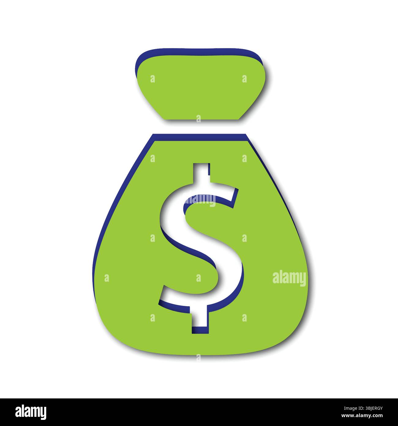 Geldbeutel-Symbol mit Dollar-Zeichen – Finanzsymbol-Vektor-Illustration. Stock Vektor